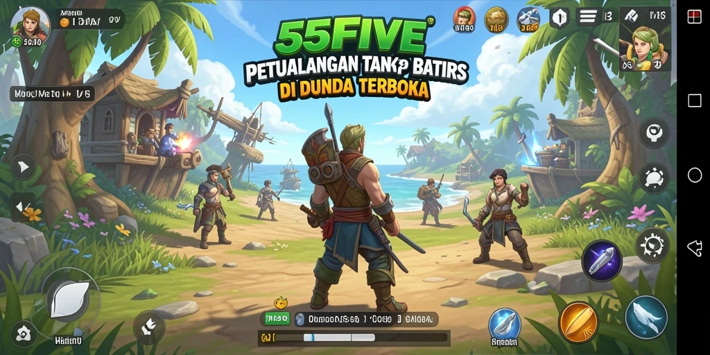 Gameplay seru dalam dunia terbuka di 55FIVE.