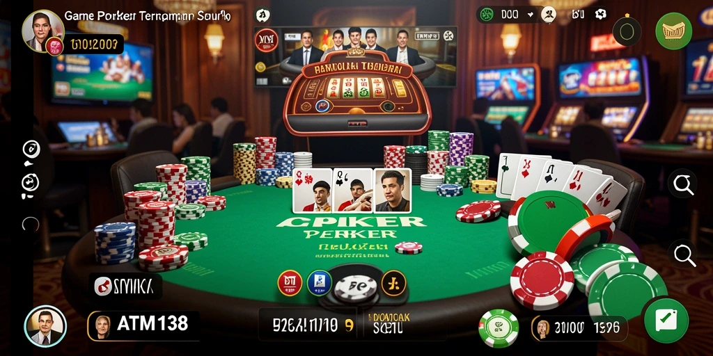 Tangkapan layar ATM138 menampilkan gameplay poker yang mendebarkan.