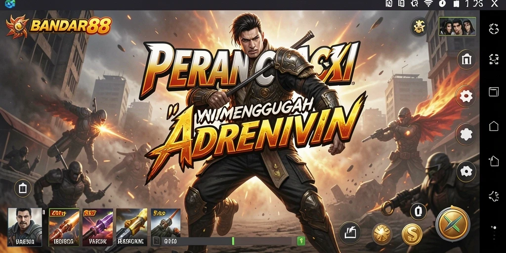 Screenshot gameplay BANDAR88 menampilkan pertempuran action yang intens dan mendebarkan.