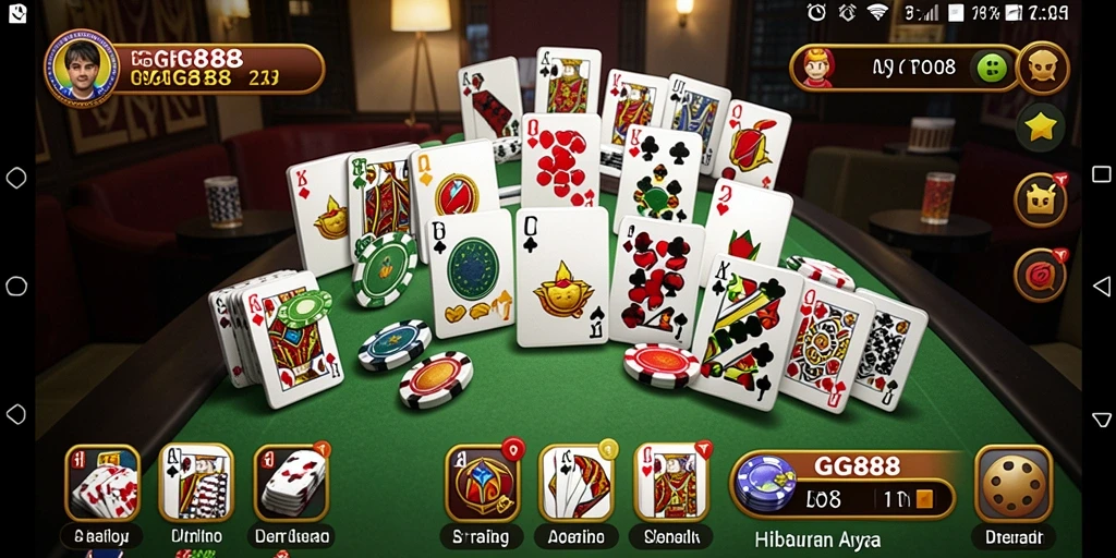 Screenshot utama GGG888 menampilkan momen seru permainan Domino.