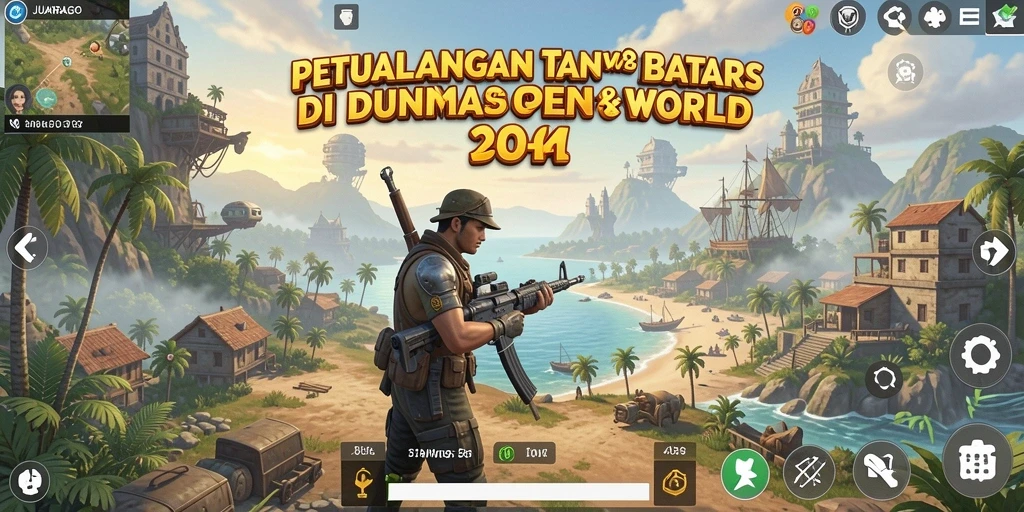 Tangkapan layar JUARAGO menunjukkan eksplorasi mendalam di dunia terbuka yang luas.