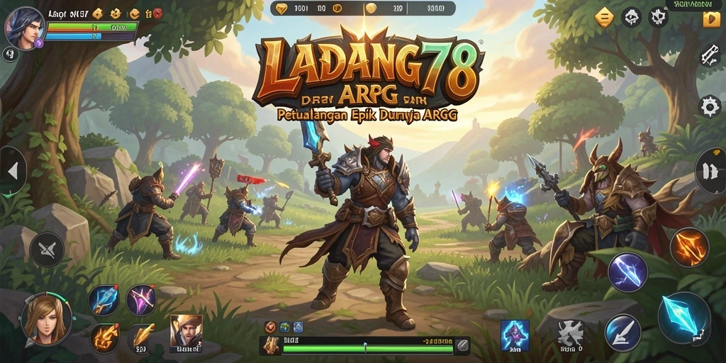Tangkapan layar menunjukkan aksi epik dalam pertarungan ARPG LADANG78.