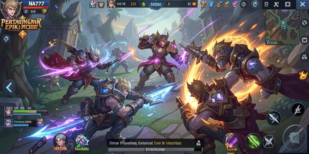Gameplay seru NA777 dalam pertarungan MOBA yang intens.