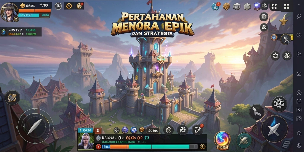 Tampilan menarik dari gameplay Tower Defense NOX123 yang imersif.
