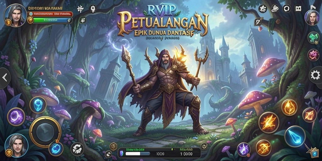 Screenshot gameplay RVIP menampilkan petualangan RPG yang menakjubkan.