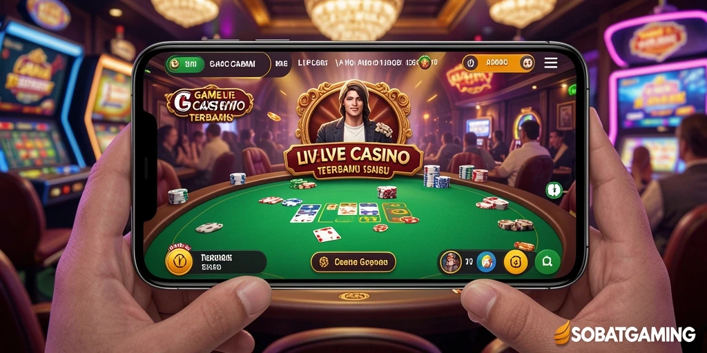 Tampilan gameplay SOBATGAMING yang mengesankan dalam taruhan Live Casino.